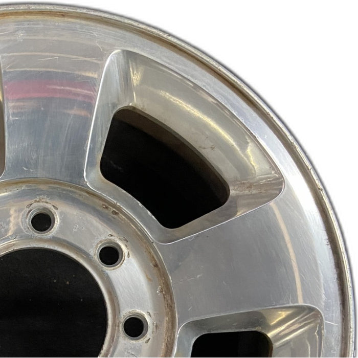 17" DODGE 1500 PICKUP 06 8 lug 17x8 aluminum polished Original OEM Wheel Rim - Side Profile