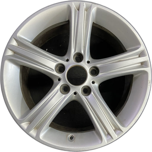 17" BMW 320i 12-13 , 17x7.5 , 5 spoke, triple edge spoke Original OEM Wheel Rim - Front View