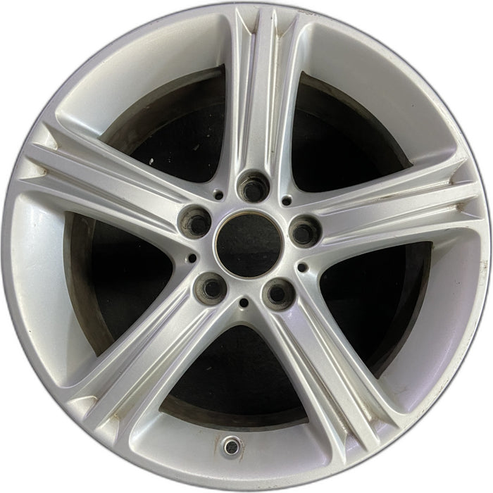 17" BMW 320i 12-13 , 17x7.5 , 5 spoke, triple edge spoke Original OEM Wheel Rim - Front View