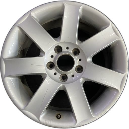 17" BMW 320i 01-05 , 17x8 , 7 spoke, exposed lug nuts, flat spoke Original OEM - Front View