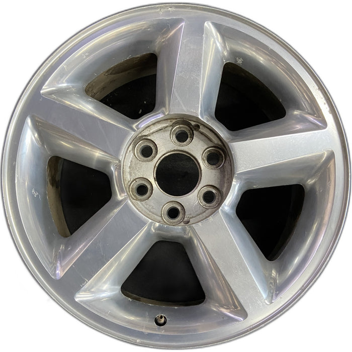 20" AVALANCHE 1500 07 20x8.5, 5 spoke, covered lug nuts, w/o groove in spoke; polished aluminum Original OEM Wheel Rim