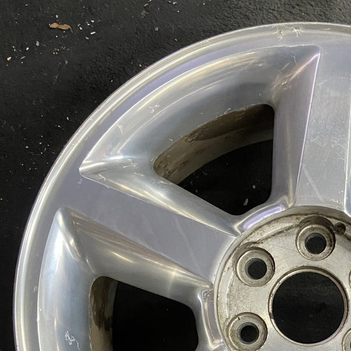 20" AVALANCHE 1500 07 20x8.5 5 spoke covered lug nuts w/o groove in spoke; polished aluminum Original OEM Wheel Rim