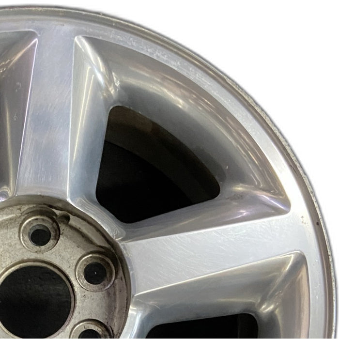 20" AVALANCHE 1500 07 20x8.5 5 spoke covered lug nuts w/o groove in spoke; polished aluminum Original OEM Wheel Rim