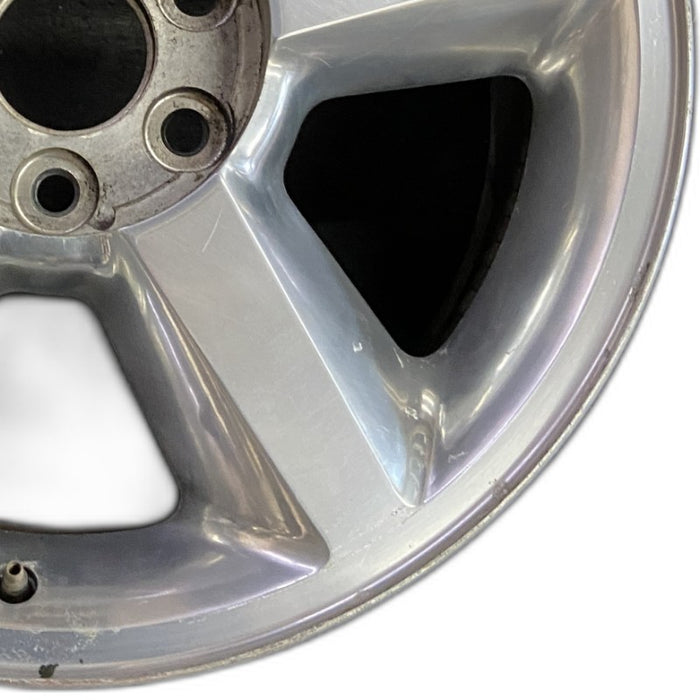 20" AVALANCHE 1500 07 20x8.5 5 spoke covered lug nuts w/o groove in spoke; polished aluminum Original OEM Wheel Rim