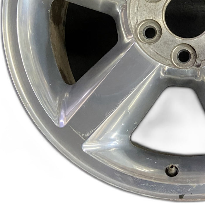 20" AVALANCHE 1500 07 20x8.5 5 spoke covered lug nuts w/o groove in spoke; polished aluminum Original OEM Wheel Rim