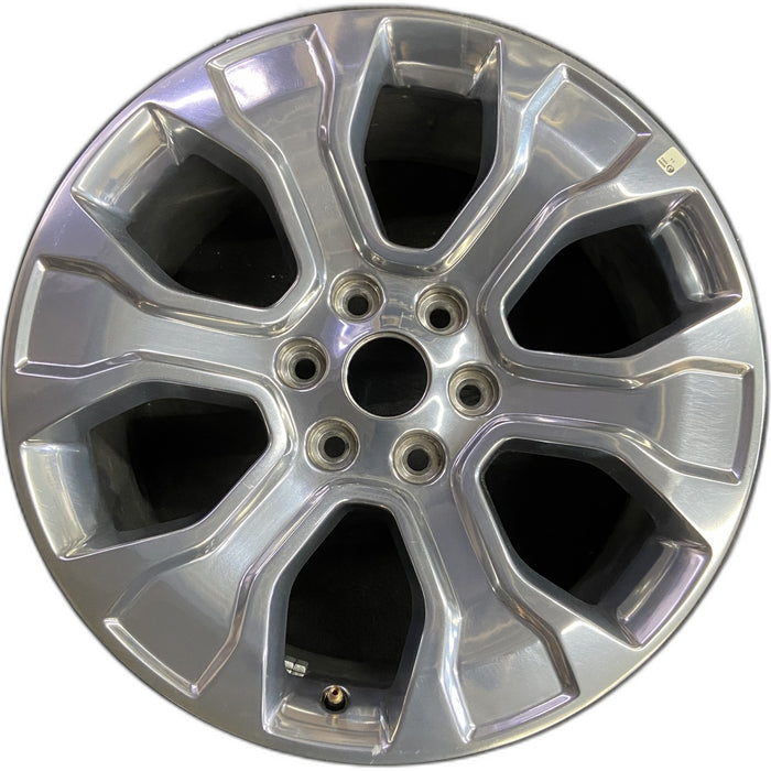 20" FORD F150 PICKUP 21-23 20x8.5, 6 spoke, polished Original OEM Wheel Rim - Front View