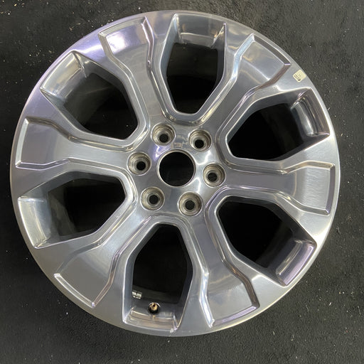 20" FORD F150 PICKUP 21-23 20x8.5, 6 spoke, polished Original OEM Wheel Rim - Angle View