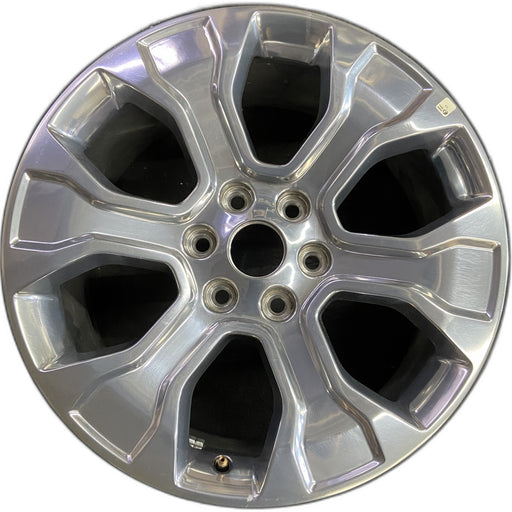 20" FORD F150 PICKUP 21-23 20x8.5, 6 spoke, polished Original OEM Wheel Rim - Front View