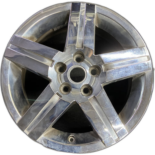 17" EQUINOX 07-08 17x7, 5 spoke, bright chrome, center indent Original OEM - Front View