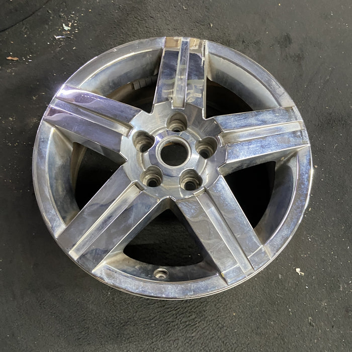 17" EQUINOX 07-08 17x7, 5 spoke, bright chrome, center indent Original OEM - Side Profile