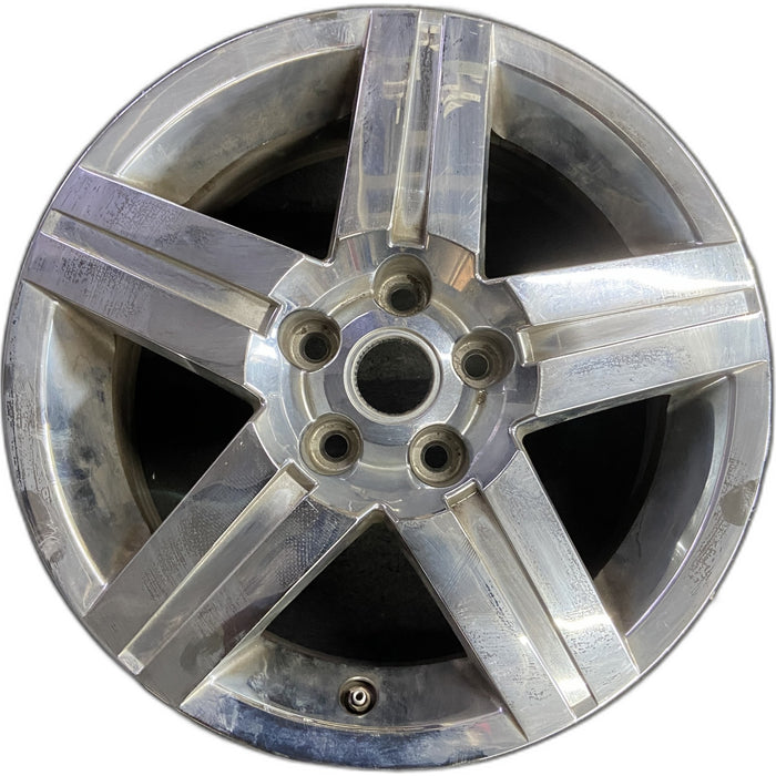 17" EQUINOX 07-08 17x7, 5 spoke, bright chrome, center indent Original OEM - Front View