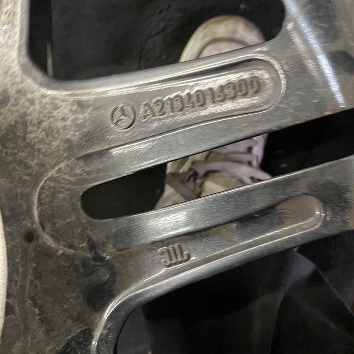 18" MERCEDES E-CLASS 21 213 Type, E450, , 18x8, 5 spoke, single spoke, machined face with gray accent Original OEM Wheel Rim