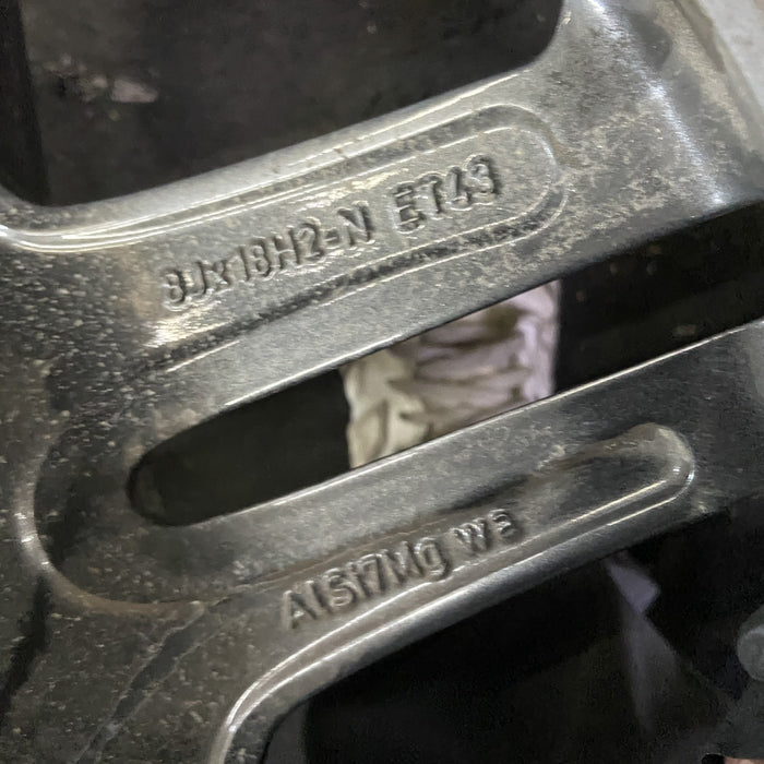 18" MERCEDES E-CLASS 21 213 Type, E450, , 18x8, 5 spoke, single spoke, machined face with gray accent Original OEM Wheel Rim