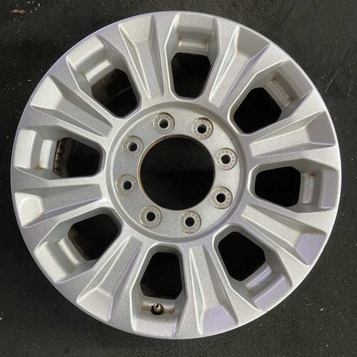 18" FORD F250SD PICKUP 20-22 18x8 aluminum 8 spoke silver Original OEM Wheel Rim - Front View