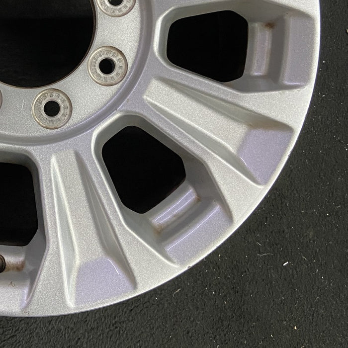 18" FORD F250SD PICKUP 20-22 18x8 aluminum 8 spoke silver Original OEM Wheel Rim - Back View