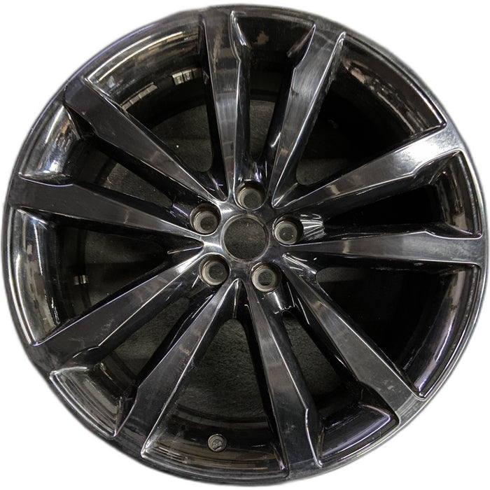 20" F-PACE 17-19 20x8.5 , 5 double spoke, w/notched spoke, machined face - Front View