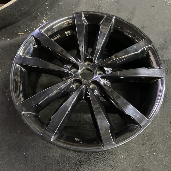 20" F-PACE 17-19 20x8.5 , 5 double spoke, w/notched spoke, machined face - Side Profile