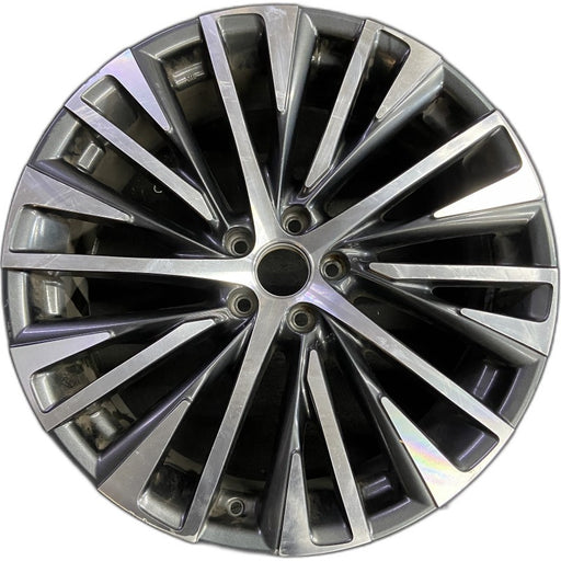 21" LEXUS RX350 23-25 21x8 20 spoke machined black Original OEM Wheel Rim - Front View