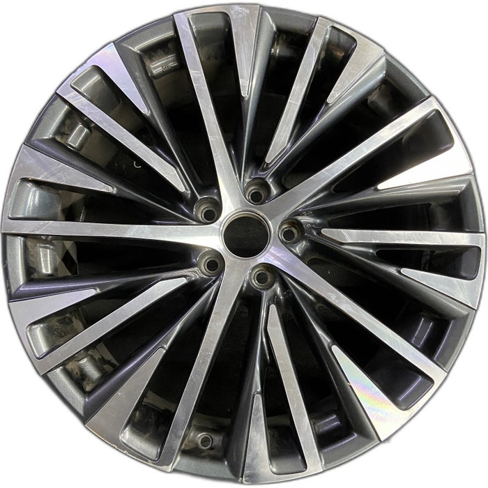 21" LEXUS RX350 23-25 21x8 20 spoke machined black Original OEM Wheel Rim - Front View