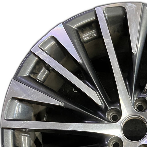 21" LEXUS RX350 23-25 21x8 20 spoke machined black Original OEM Wheel Rim - Angle View