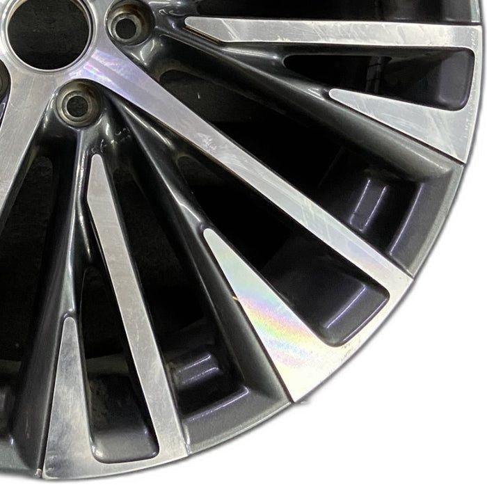 21" LEXUS RX350 23-25 21x8 20 spoke machined black Original OEM Wheel Rim - Close-Up Detail