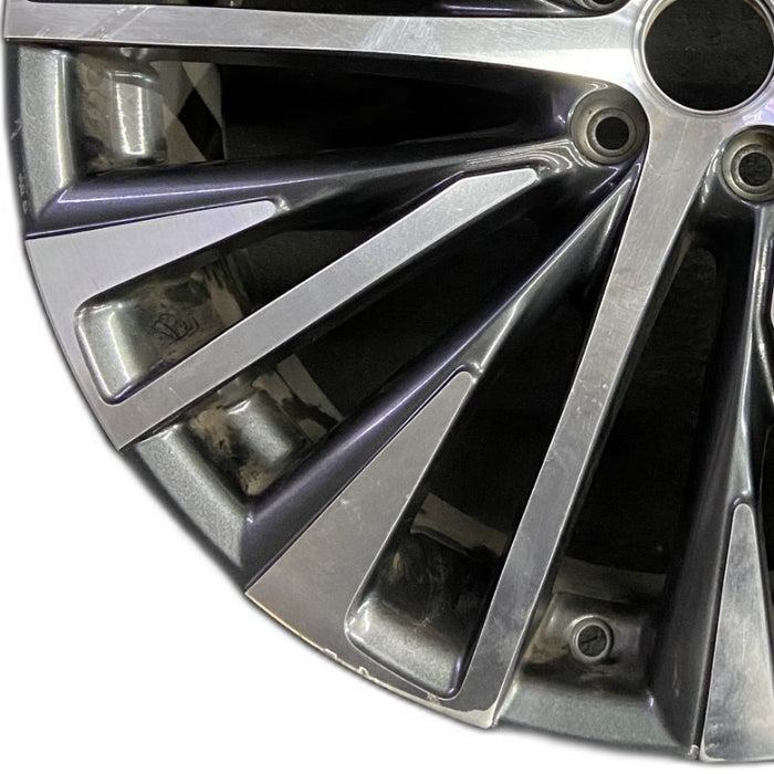 21" LEXUS RX350 23-25 21x8 20 spoke machined black Original OEM Wheel Rim - Back View