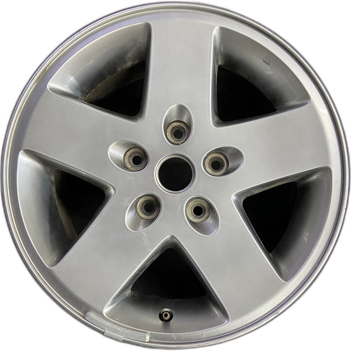 17" WRANGLER 07-08 17x7.5, silver Original OEM Wheel Rim - Front View