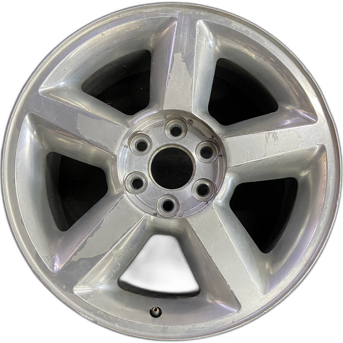 20" AVALANCHE 1500 07 20x8.5, 5 spoke, covered lug nuts, w/o groove in spoke; - Front View