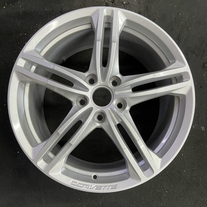 19" CORVETTE 16-17 rear, 19x10, silver Original OEM Wheel Rim
