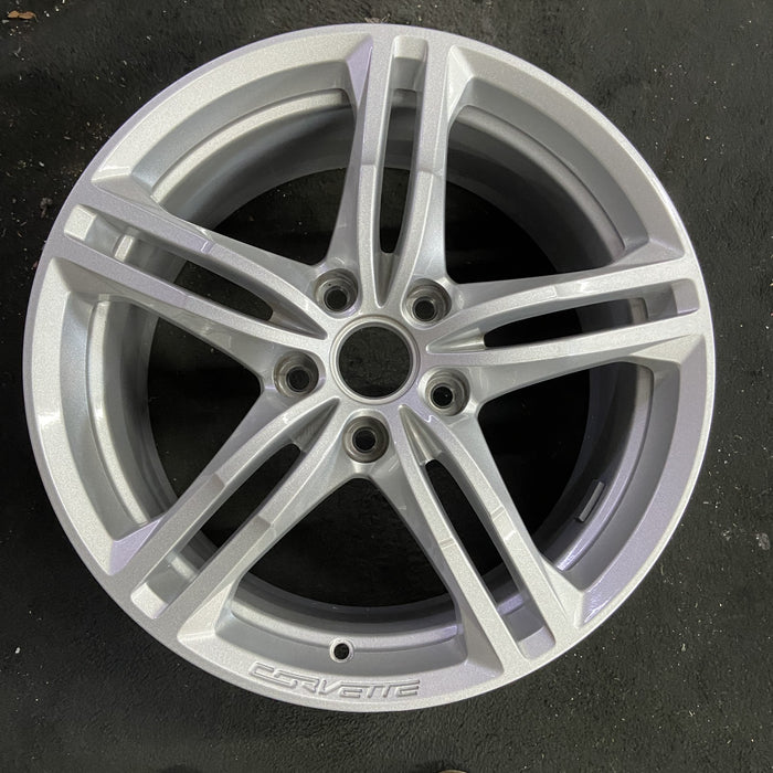 18" CORVETTE 16-19 front, 18x8.5, silver Original OEM Wheel Rim