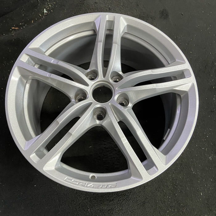 18" CORVETTE 16-19 front, 18x8.5, silver Original OEM Wheel Rim
