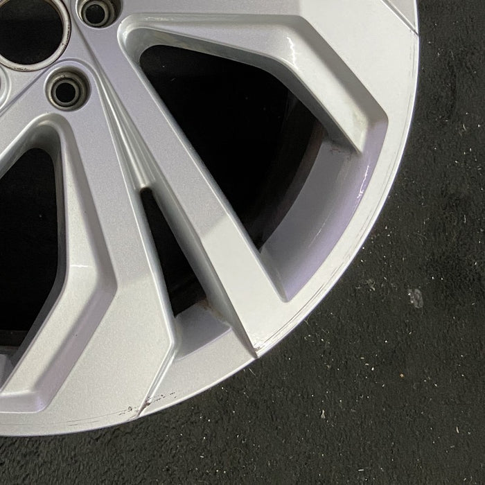 20" ATLAS 21-22 20x8 5 spoke V spoke silver Original OEM Wheel Rim - Back View