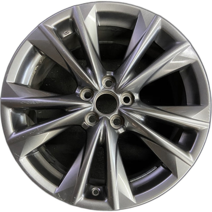 19" LEXUS ES250 21 19x8 alloy 5 split spoke silver smoked Original OEM Wheel Rim - Front View