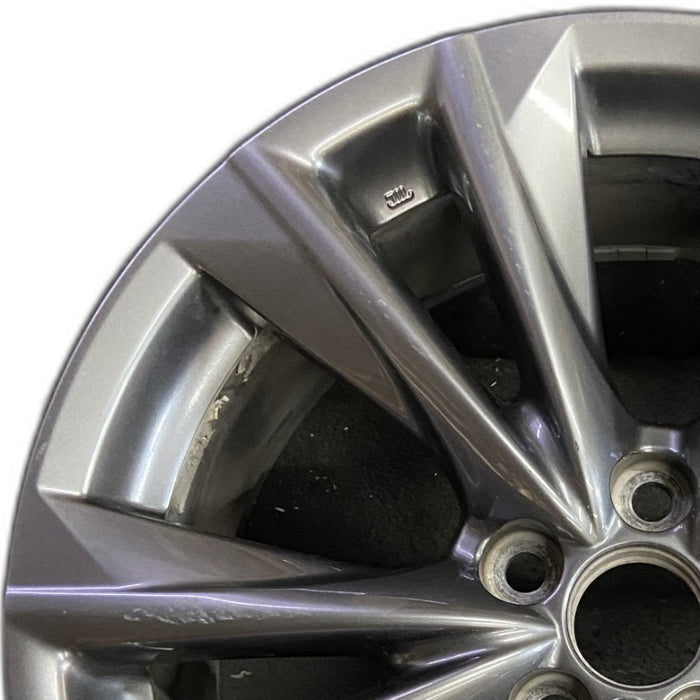 19" LEXUS ES250 21 19x8 alloy 5 split spoke silver smoked Original OEM Wheel Rim - Angle View
