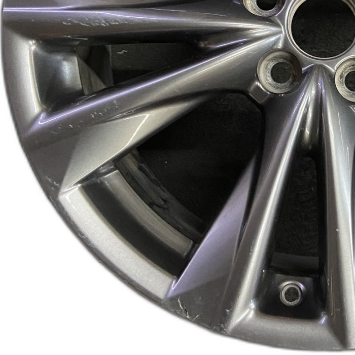 19" LEXUS ES250 21 19x8 alloy 5 split spoke silver smoked Original OEM Wheel Rim - Back View