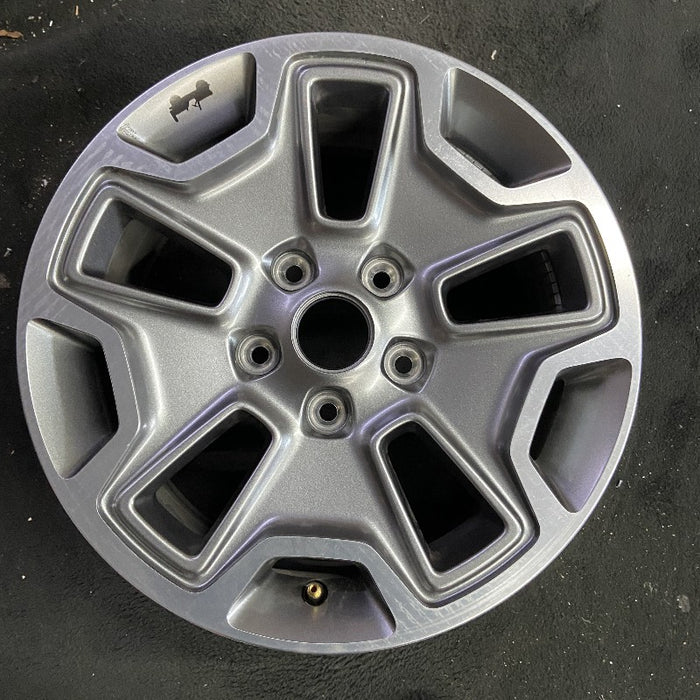 17" WRANGLER 13 17x7.5 10 hole w/machined accent gray Original OEM Wheel Rim - Front View