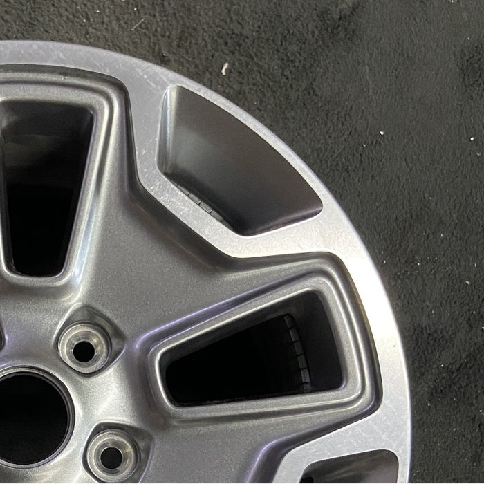 17" WRANGLER 13 17x7.5 10 hole w/machined accent gray Original OEM Wheel Rim - Close-Up Detail