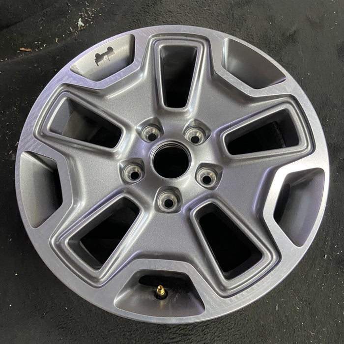17" WRANGLER 13 17x7.5, 10 hole, , w/machined accent, gray Original OEM Wheel - Side Profile