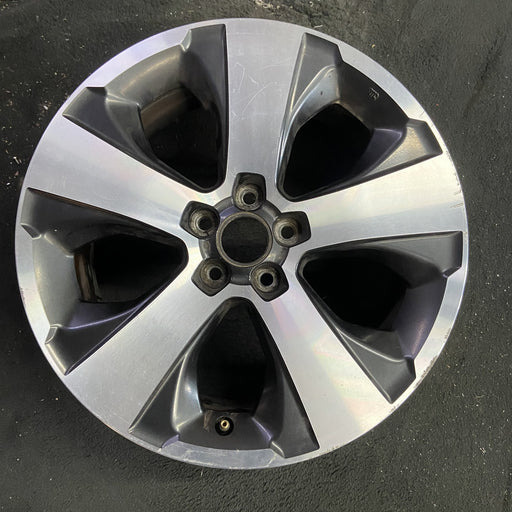 17" XV CROSSTREK 14-15 17x7 , machined face Original OEM Wheel Rim - Angle View
