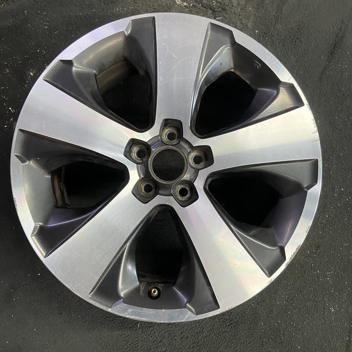 17" XV CROSSTREK 14-15 17x7 , machined face Original OEM Wheel Rim - Angle View