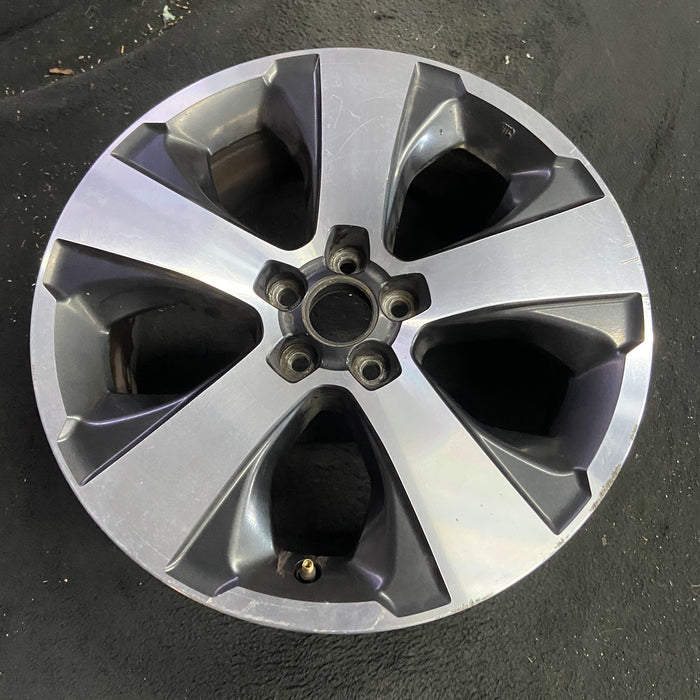 17" XV CROSSTREK 14-15 17x7 , machined face Original OEM Wheel Rim - Side Profile