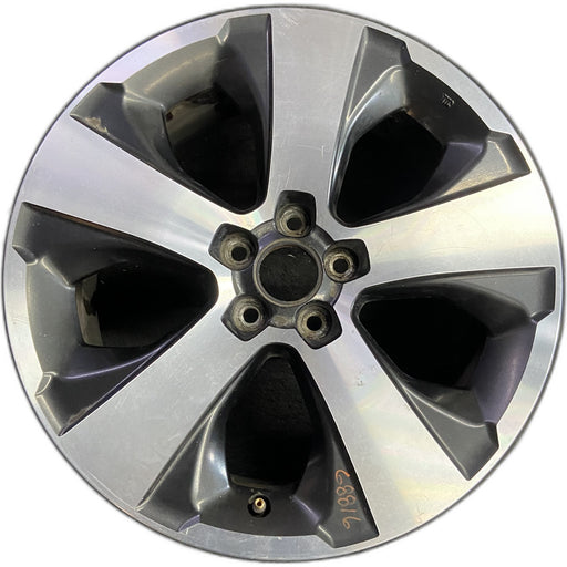 17" XV CROSSTREK 14-15 17x7 , machined face Original OEM Wheel Rim - Front View