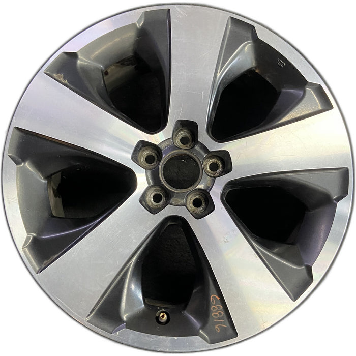 17" XV CROSSTREK 14-15 17x7 , machined face Original OEM Wheel Rim - Front View