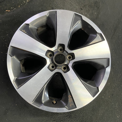 17" XV CROSSTREK 14-15 17x7 , machined face Original OEM Wheel Rim - Angle View