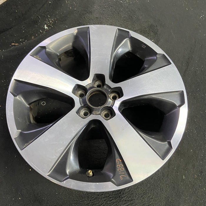 17" XV CROSSTREK 14-15 17x7 , machined face Original OEM Wheel Rim - Side Profile