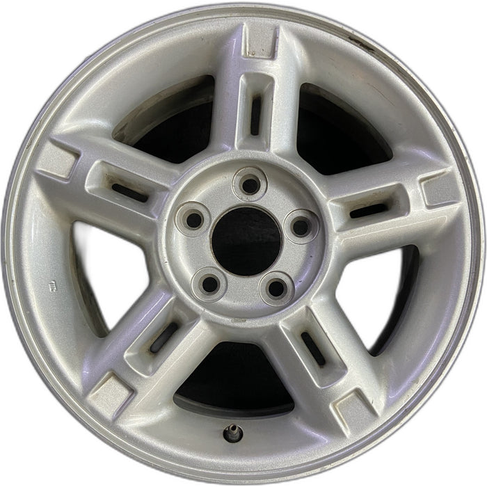 16" EXPLORER 02-03 4 Dr, exc. Sport Trac; 16x7, aluminum, 5 double spokes, w/openings in spokes, sparkle silver finish Original OEM Wheel Rim