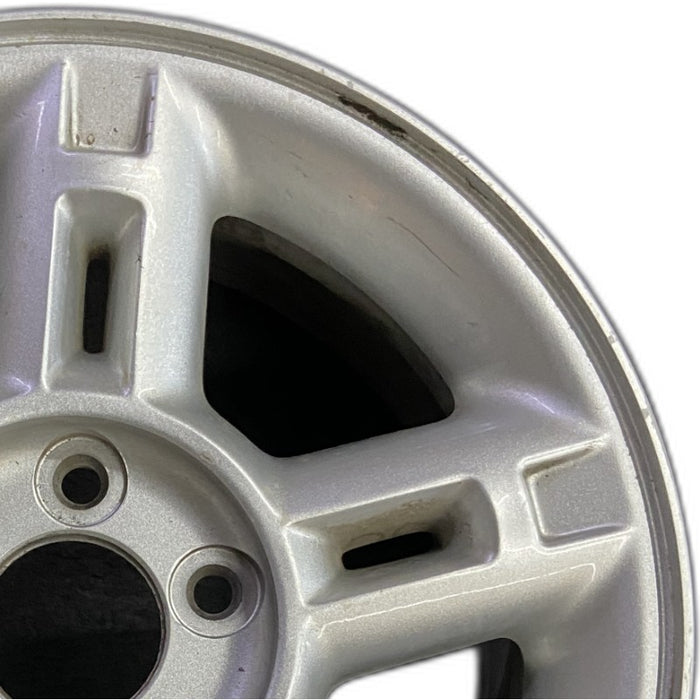 16" EXPLORER 02-03 4 Dr exc. Sport Trac; 16x7 aluminum 5 double spokes w/openings in spokes sparkle silver finish Original OEM Wheel Rim