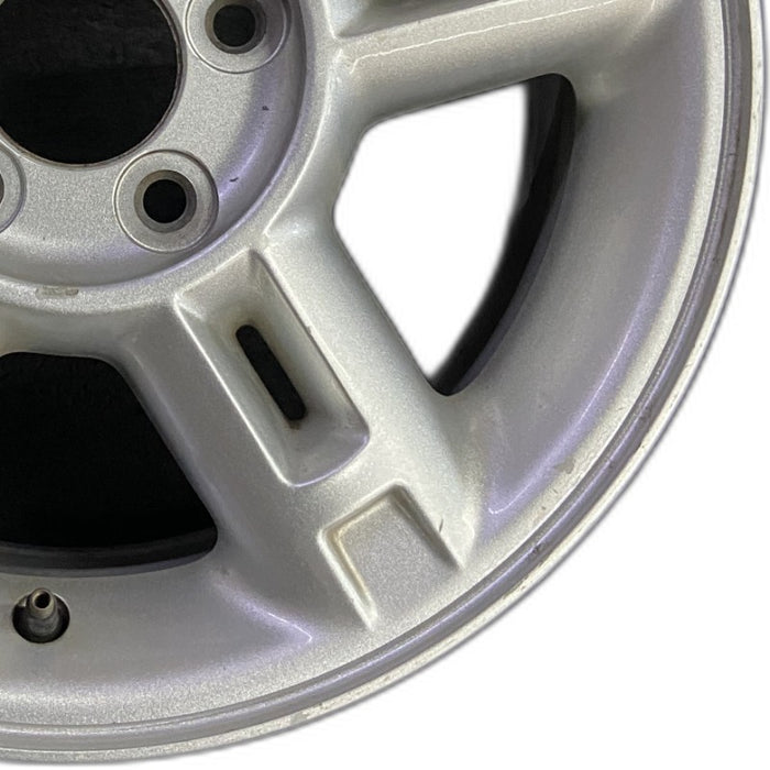 16" EXPLORER 02-03 4 Dr exc. Sport Trac; 16x7 aluminum 5 double spokes w/openings in spokes sparkle silver finish Original OEM Wheel Rim