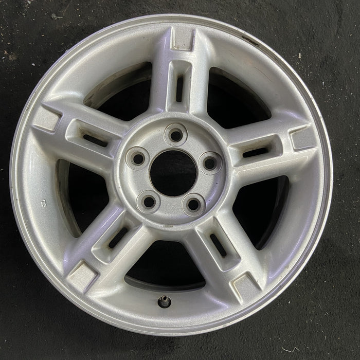 16" EXPLORER 02-03 4 Dr, exc. Sport Trac; 16x7, aluminum, 5 double spokes, w/openings in spokes, sparkle silver finish Original OEM Wheel Rim
