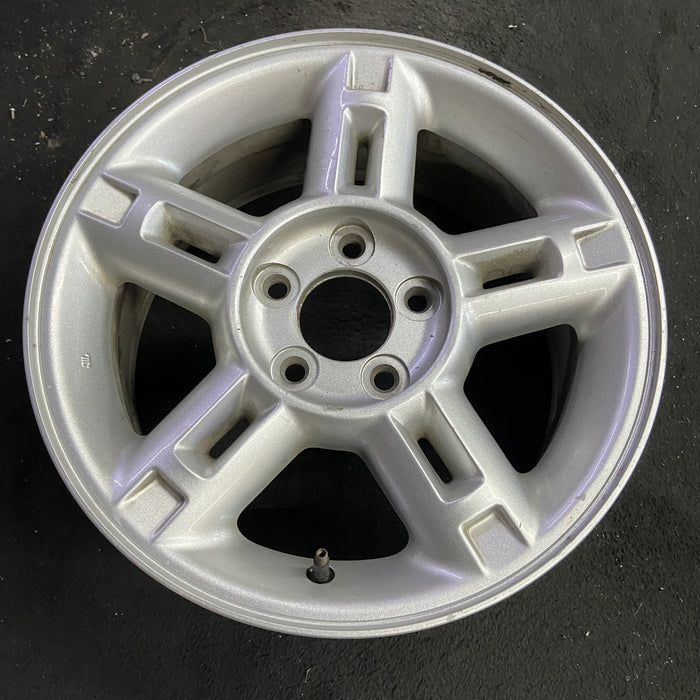 16" EXPLORER 02-03 4 Dr, exc. Sport Trac; 16x7, aluminum, 5 double spokes, w/openings in spokes, sparkle silver finish Original OEM Wheel Rim